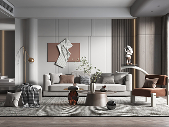 Modern Living Room Simple Living Room 3d model