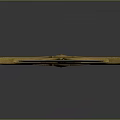 Ornate Decorative Spear With Metallic Design Gold Accents And Circular Base