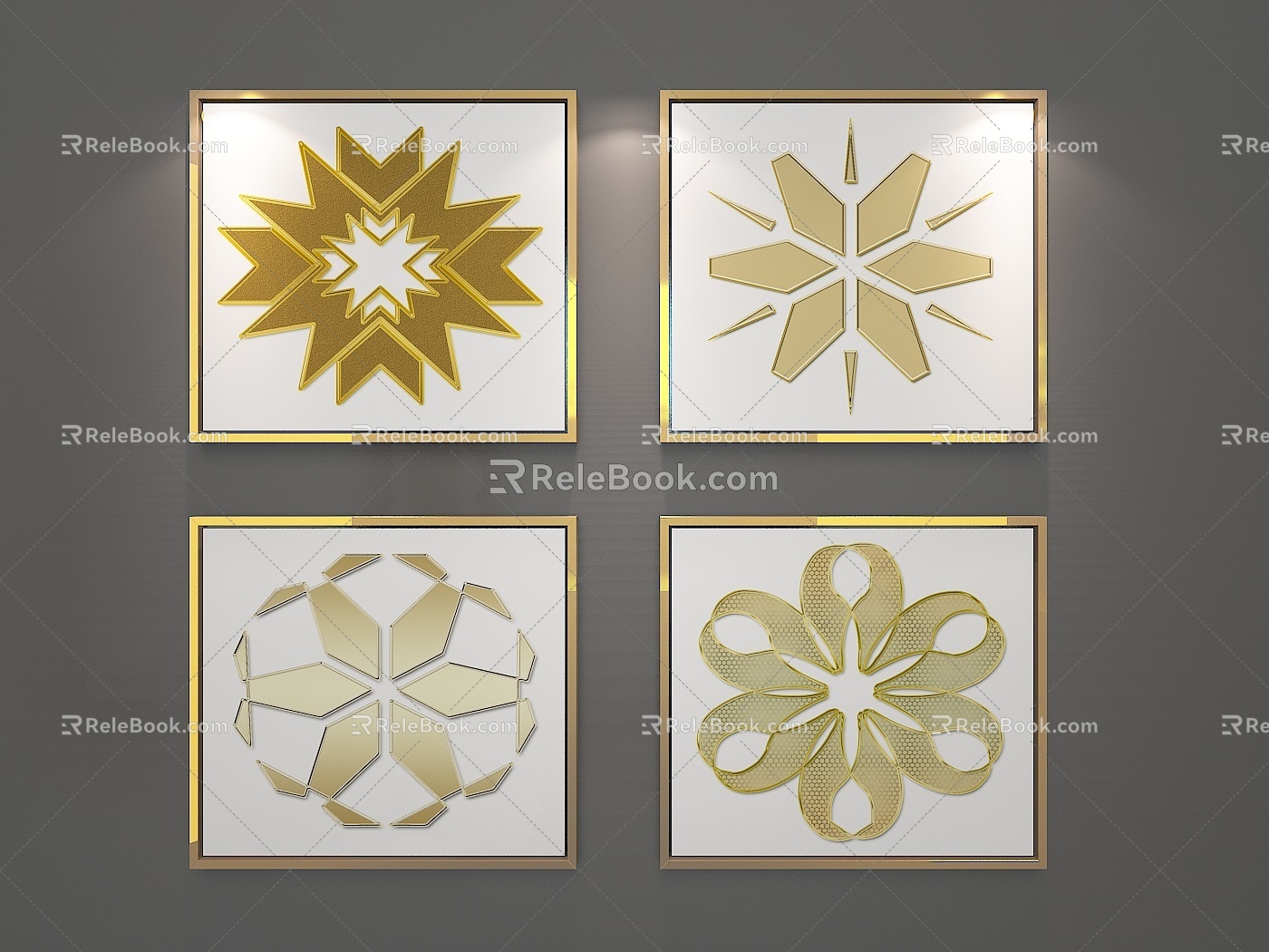 New Chinese Style Simple Decorative Flipchart 3d model