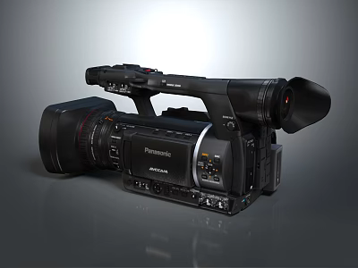 High Quality Panasonic Professional Camcorder Electronic Appliance With Sleek Design Features 3d model