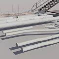 Industrial Metal Equipment Components Including Stairs Railings Platforms And Pipes For Factories