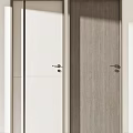 Modern Interior Hinged Doors With White And Wood Grain Design Options