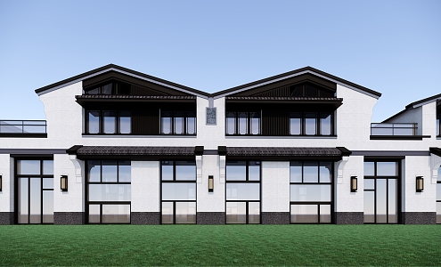 New Chinese Townhouse Level Townhouse 3d model