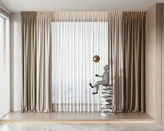 Modern Curtains 3d model