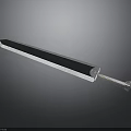 3D Rendered Long Metal Sword With Shiny Blade And Wrapped Hilt Design