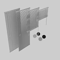 Modern Window Blinds with White and Black Design Durable Material for Home Window Treatment