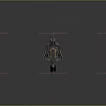 Futuristic Mechanical Weapon With Gray And Orange Structure And Magazine Barrels