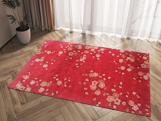 New Chinese Style Plum Blossom Carpet 3d model