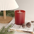 Red Candle Christmas Candle Cup Aromatherapy Cup Candle Aromatherapy Candle Flame Aromatherapy Flame Christmas Scene Christmas Table Lamp 3d model