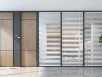 Office glass partition 3d model