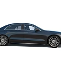 Elegant Modern Black Sedan Car With Streamlined Exterior And Distinctive Grille Design