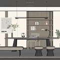 Modern study 3d model