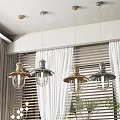 Modern Pendant Lights With Vintage Design Hanging In Living Room Space