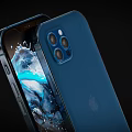 Apple Blue iPhone With Triple Camera And Water Ripple Display Design 3d model