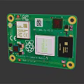 Detailed Green Circuit Board With Electronic Components QR Code CE Certification And Solder Points