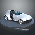 Modern White Convertible Car With Open Top And Sleek Body Design