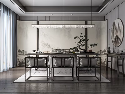 New Chinese Tea Room 3d model