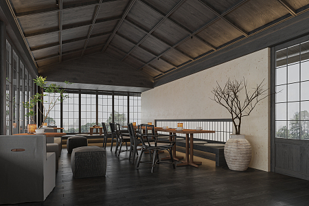 Japanese Cafe 3d model