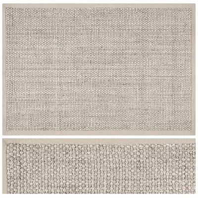 Textured Square Rugs In Neutral Tones For Home 3d model