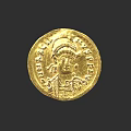 Antique Style Gold Circular Jewelry With Intricate Portrait And Inscriptions