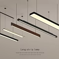 Modern Long Strip Pendant Lights with Sleek Design for Interior Decoration Spaces