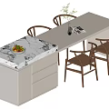 Nakajima Table and Chair 3d model