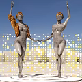 Modern Robot Atomic Heart Twin Dancing Mechanical Ji Female Robot Su-style Aesthetic Robot 3d model