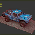 Blue Baja Buggy Off Road Truck Race Ready Vehicle With Off Road Design