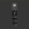 Sleek Modern Black Pistol With Textured Grip Red Accent And Tactical Design