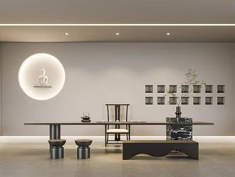 New Chinese Tea Room 3d model