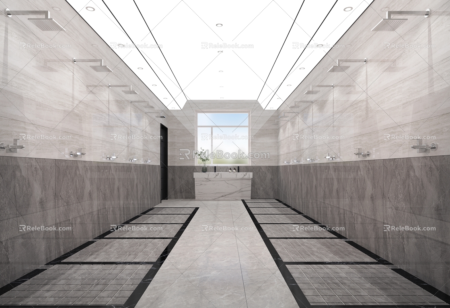 Modern shower room 3d model