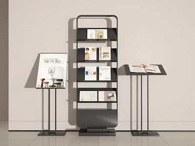 Modern Bookshelf Book Rack Book Display Rack Publicity Rack Display Rack 3d model