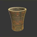 Colorful Decorative Household Cup With Traditional Painted Patterns And Designs 3d model
