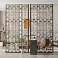 New Chinese Partition Metal Partition Screen 3d model