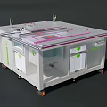 Heavy Duty Metal Workbench With Precision Cutting Tool And Sliding Rails For Workshop Use