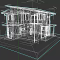 Modern Two Story Rural Self Built House With White Exterior And Porch Windows