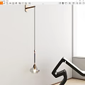Modern Minimalist Wall Lamp With Brass Accent And Glass Shade For Interior Lighting
