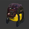 DEWALT Yellow And Black Air Compressor With Handle Control Panel And Air Tank 3d model