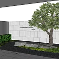 Tranquil Courtyard Garden Design With Tree Stones Green Moss And Gravel