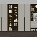 Modern bookcase 3d model
