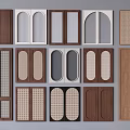 Wardrobe Doors With Various Designs Wooden Glass And Arched Patterns