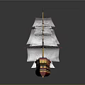 Chinese ancient ship ancient warship large ancient ship ancient warship 3d model