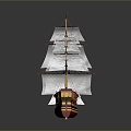 Chinese ancient ship ancient warship large ancient ship ancient warship 3d model