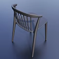 Modern Dining Chair With Ergonomic Backrest And Sleek Wooden Frame Design