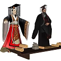 Ancient Emperor Animation 3d model