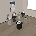 Modern side corner 3d model