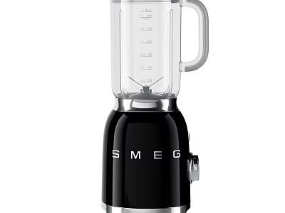 SMEG Black Design Blender with Transparent Measuring Cup and Handle as Modern Household Appliance 3d model