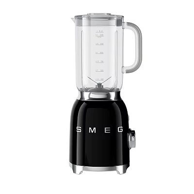 SMEG Black Design Blender with Transparent Measuring Cup and Handle as Modern Household Appliance 3d model