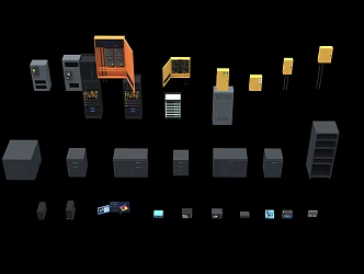 Modern science fiction future machinery 3d model