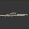 Natural Wood Piece On Textured Stone Base For Home Decor Accent